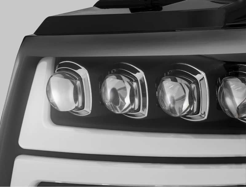 AlphaRex NOVA LED Projector Headlights Plank Style Matte Black for 07-13 Chevy Avalanche 880288