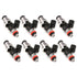 Injector Dynamics 1340cc Injectors-48mm Length - 14mm Grey Top - 15mm (Orange) Low O-Ring (Set of 8)