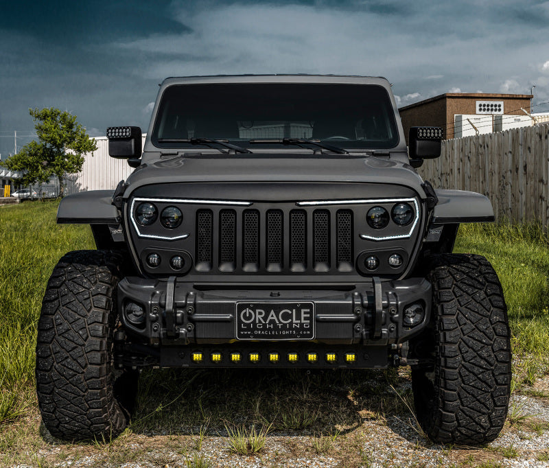 ORACLE Lighting Skid Plate w/Integrated Yellow LED Emitters for Jeep Wrangler/ Gladiator 5883-006