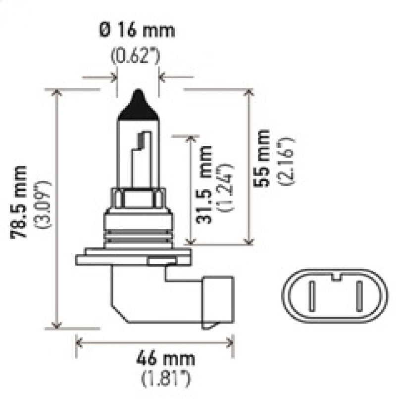 Hella 9006 12V 55W Xen White Bulb (Pair)