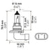 Hella Optilux HB4 9006 12V/55W XY Xenon Yellow Bulb