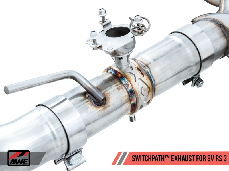 AWE TuningSwitchPath Exhaust w/Diamond Black RS-Style Tips for 17-19 Audi RS3 8V 3025-33034