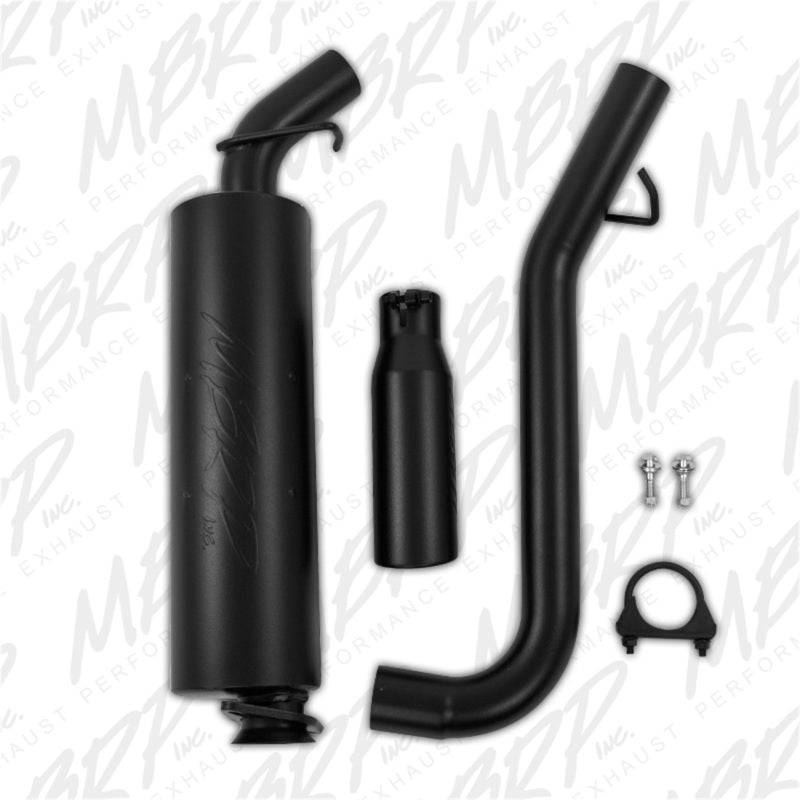 MBRP Black Single Side 2.5"Cat Back For 00-06Jeep Wrangler (TJ) Inline-4 2.5L Inline-6 4.0L S5500BLK