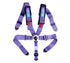 NRG SFI 16.1 5Pt 3 Inch Seat Belt Harness with Pads / Cam Lock - Purple