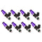 Injector Dynamics 1340cc Injectors - 60mm Length - 14mm Purple Top - 14mm Lower O-Ring (Set of 8)