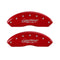 MGP 4 Caliper Covers Engraved Front & Rear Lightning Red finish silver ch