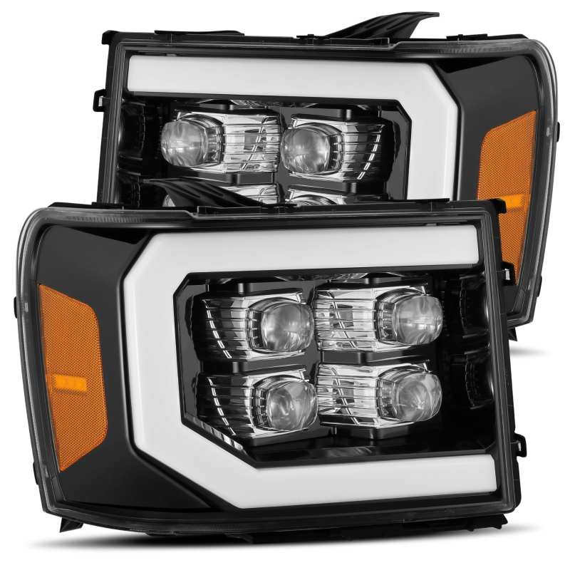 AlphaRex NOVA LED Projector Headlights Plank Style Chrome for 07-13 GMC 1500HD 880608