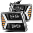 AlphaRex NOVA LED Projector Headlights Plank Style Gloss Black for 07-13 Chevy 1500HD 880208