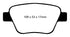 EBC 10-13 Audi A3 2.0 Turbo (Bosch rear caliper) Redstuff Rear Brake Pads
