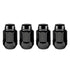 McGard Hex Lug Nut (Cone Seat Bulge Style) M14X1.5 / 22mm Hex / 1.635in. Length (4-Pack) - Black