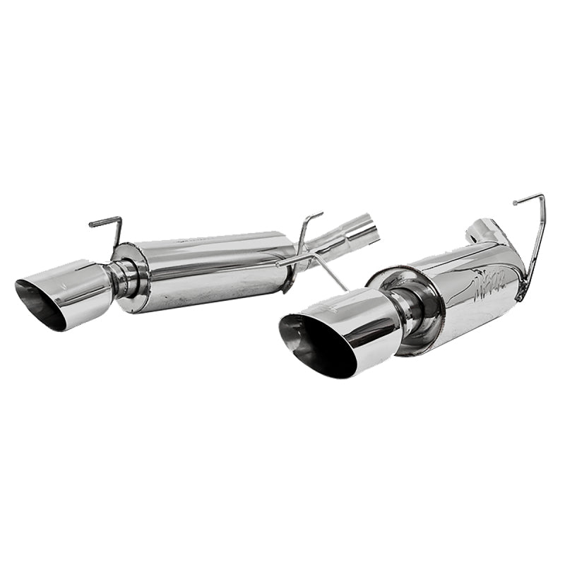 MBRP 2.5"Dual Mufflers Axle Back Split Rear T304 For 05-10Ford Mustang GT 4.6L/07-10Shelby GT500 S7200304