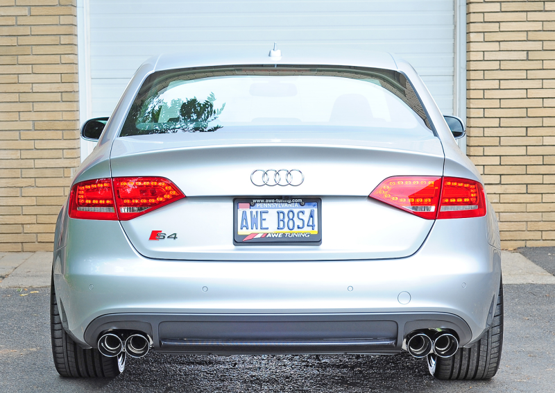 AWE Tuning Touring Edition Exhaust for Audi B8/B8.5 S4 3.0T - 90mm Chrome Silver Tips 3010-42018