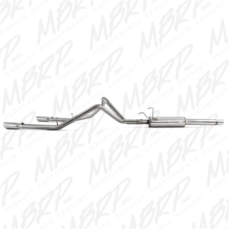 MBRP 2.5" Cat Back, Dual Split Rear, 2003 Dodge Ram Hemi 1500 5.7L SC/CC-SB S5108409