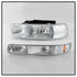 Xtune Chevy TahOE 00-06 Amber Crystal Headlights w/ Bumper Lights Chrome HD-JH-CSIL99-SET-AM-C