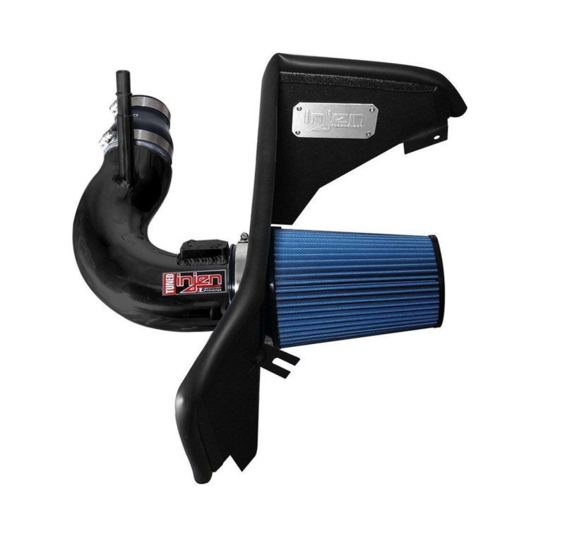 Injen Power-Flow Short Ram Cold Air Intake System for 2016+ Chevy Camaro 2.0L Wrinkle Black PF7017WB