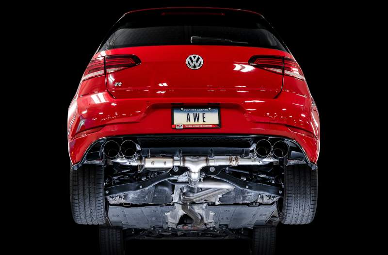 AWE Tuning SwitchPath Exhaust w/Chrome Silver Tips 102mm for Volkswagen Golf R MK7.5 3025-42066