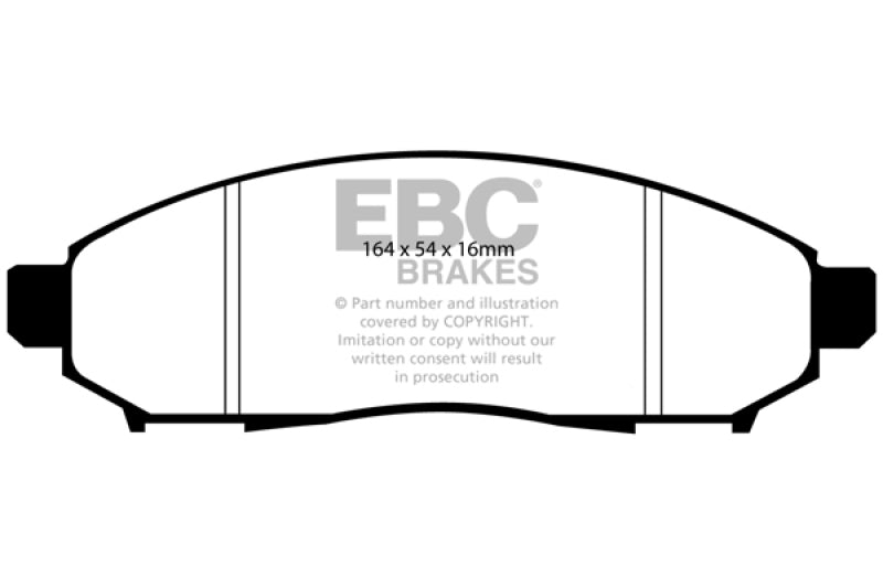 EBC 05+ Nissan Frontier 2.5 2WD Greenstuff Front Brake Pads