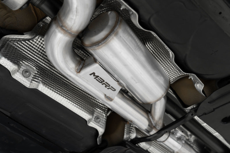 MBRP Valve Delete Exhaust 3" Cat-Back Quad Rear 22 Volkswagon Golf R MK8 w/ Carbon Fiber S46123CF