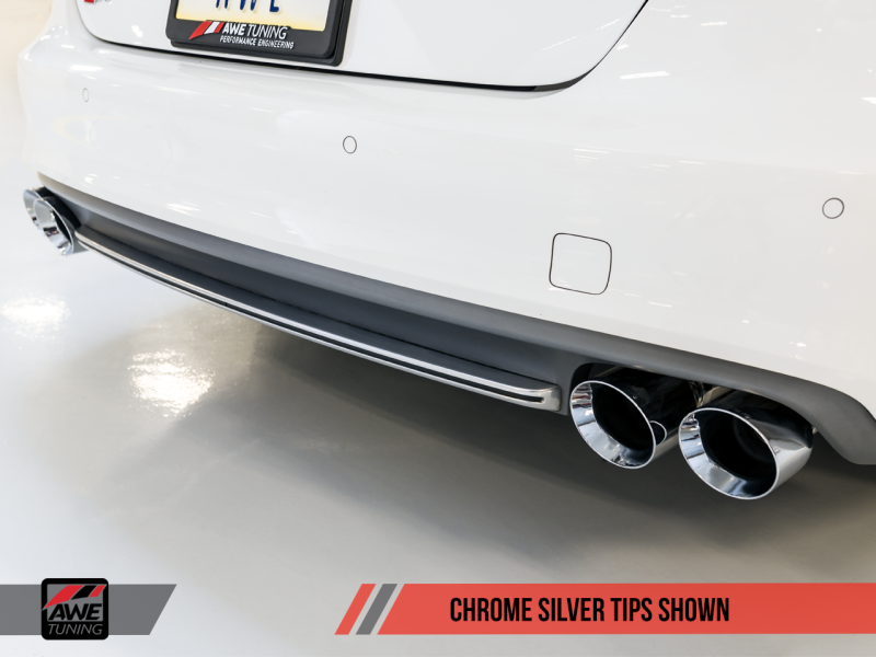 AWE Tuning Touring Edition Exhaust - Polished Silver Tips for Audi C7 / C7.5 S6 4.0T 3415-42010