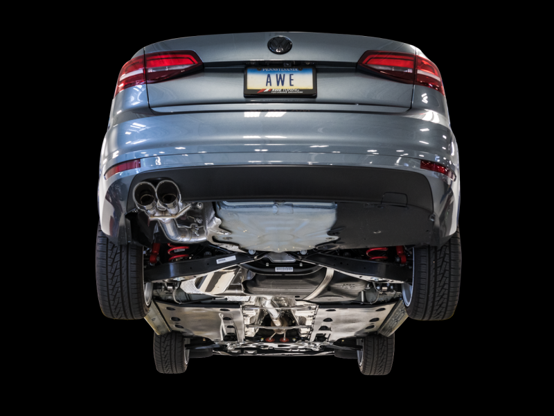 AWE Tuning Track Edition Exhaust - Chrome Silver Tips for 09-14 Volkswagen Jetta Mk6 1.4T 3020-22032