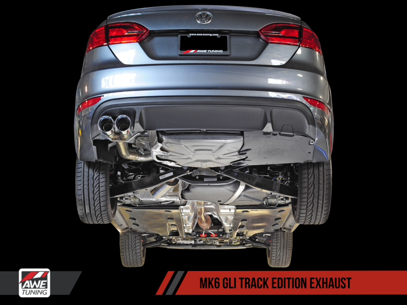 AWE Tuning Track Edition Exhaust - Polished Silver Tips for Mk6 GLI 2.0T/ Jetta 1.8T 3020-22026