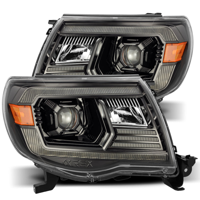 AlphaRex PRO Series Projector Headlights Plank Style Alpha Black for 05-11 Toyota Tacoma 880736