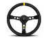 Momo MOD07 Steering Wheel 350 mm - Black Suede/Black Spokes/1 Stripe