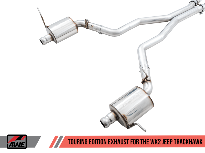 AWE Tuning Touring Edition Exhaust w/Stock Tips For 2020Jeep Grand Cherokee SRT/Trackhawk 3015-31017