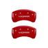 MGP 4 Caliper Covers Engraved Front & Rear MOPAR Red finish silver ch