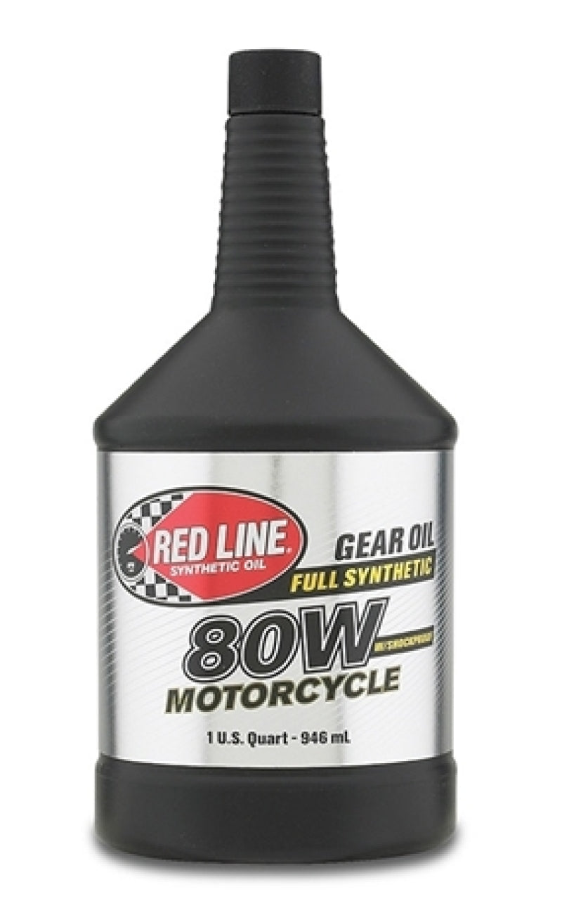 Red Line 80W Synthetic Motorcycle Gear Oil w/Shockproof (Set of 12 x 1 Qt) 42704