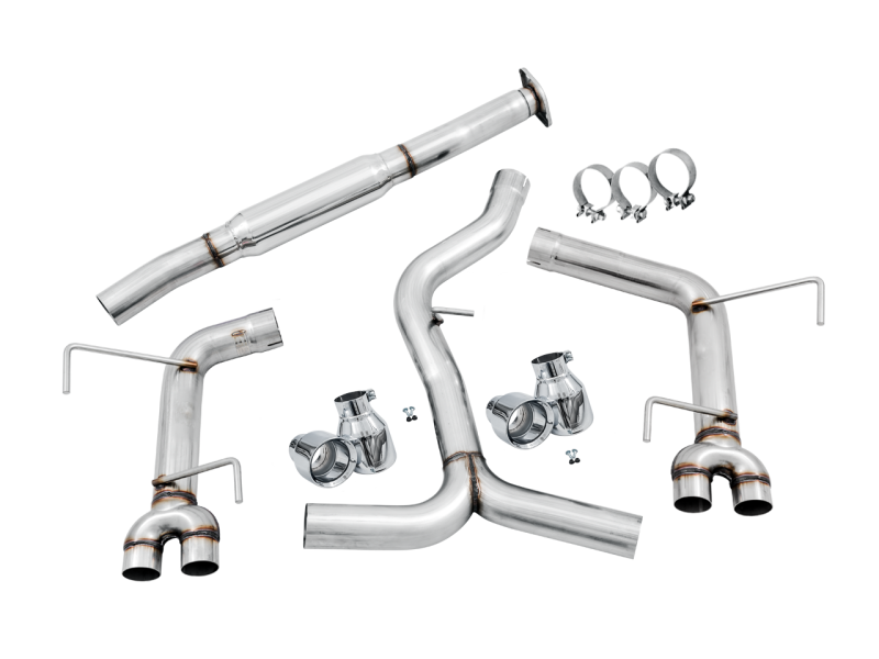 AWE Tuning Track Edition Exhaust Chrome Silver Tips 102mm for Subaru WRX/STI VA/GV Sedan 3020-42058