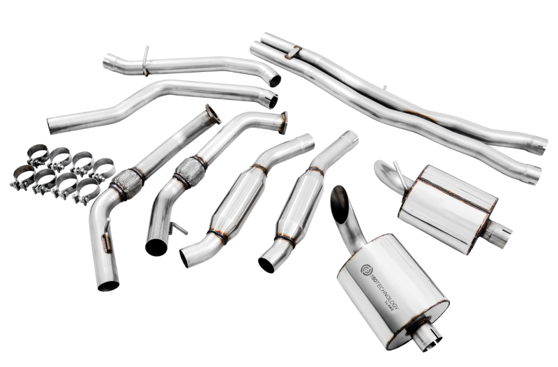 AWE Tuning Touring Edition No Tips Turn Downs Cat-Back Exhaust For Audi B9 SQ5 Resonated 3015-31016