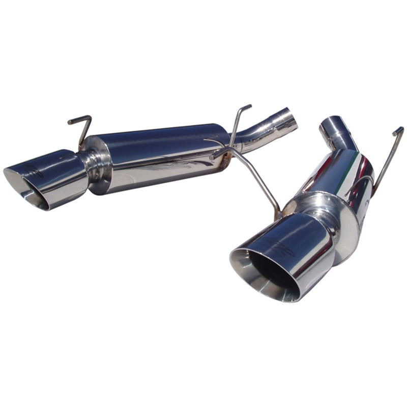 MBRP 2.5"Dual Mufflers Axle Back Split Rear T304 For 05-10Ford Mustang GT 4.6L/07-10Shelby GT500 S7200304