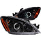 ANZO 2004-2007 Mitsubishi Lancer Projector Headlights w/ Halo Black (CCFL)