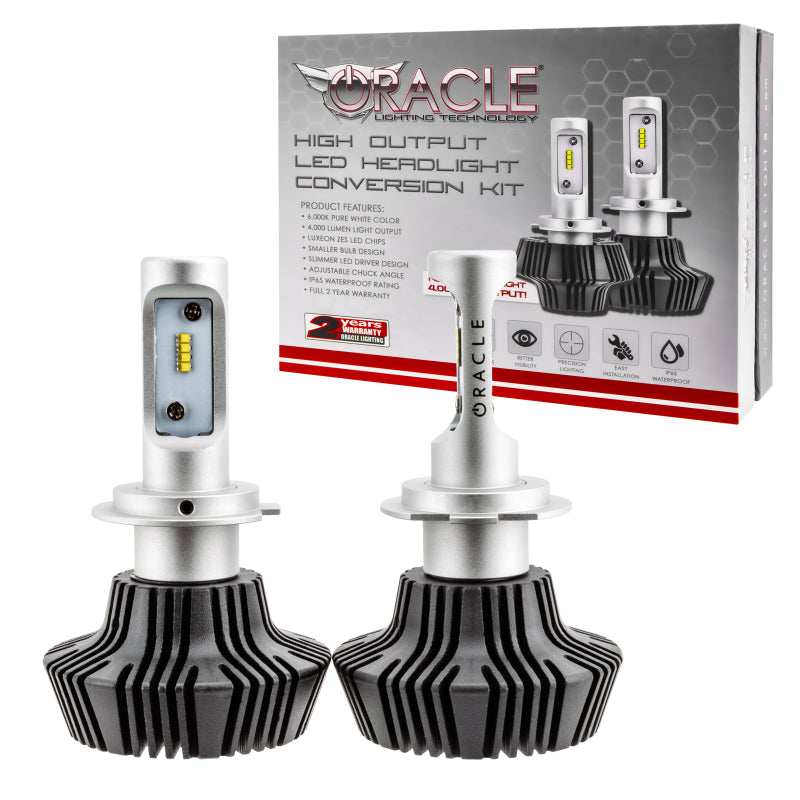 ORACLE Lighting H7 4000+ Lumen LED Headlight Bulbs Conversion Kit (Pair) - 6000K 5232-001