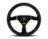 Momo MOD69 Steering Wheel 350 mm - Black Suede/Black Spokes
