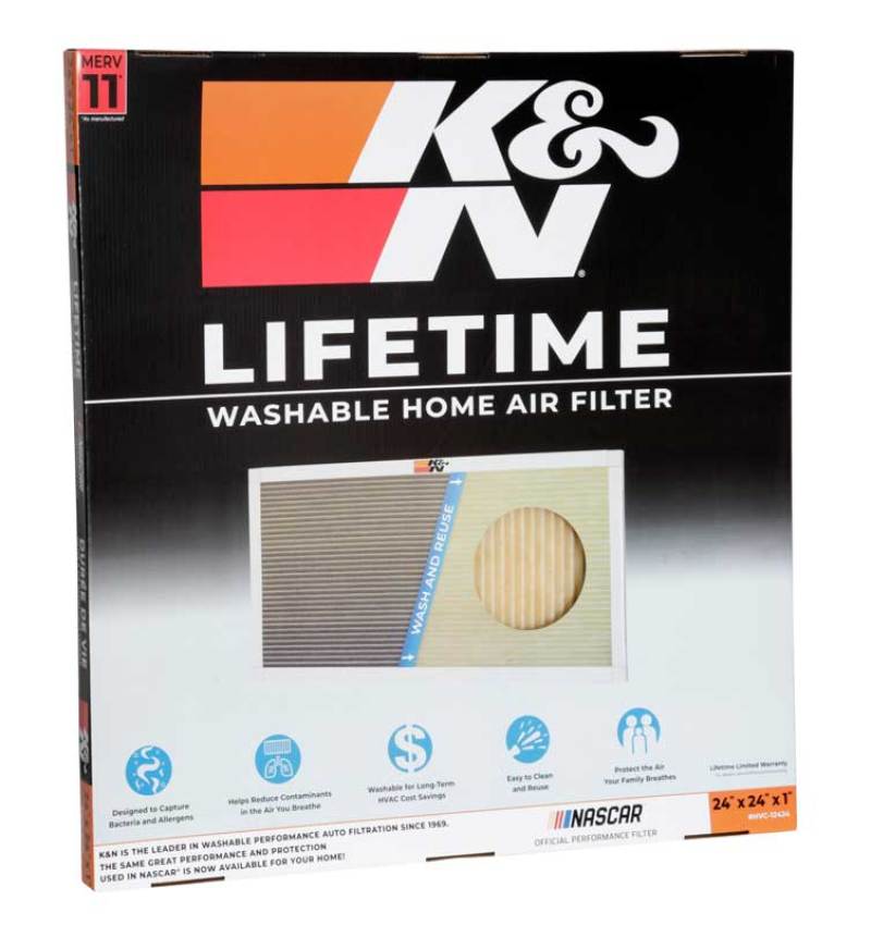 K&N 24 X 24 X 1, MERV 11 HVAC Filter - HVC-12424