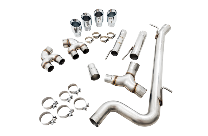 AWE Tuning Track Edition Exhaust for MK7 Golf R - Chrome Silver Tips, 102mm 3015-42134