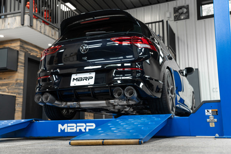 MBRP Quad Rear Exit, Carbon Fiber Tips 2022 Volkswagon Golf R MK8 T304 3