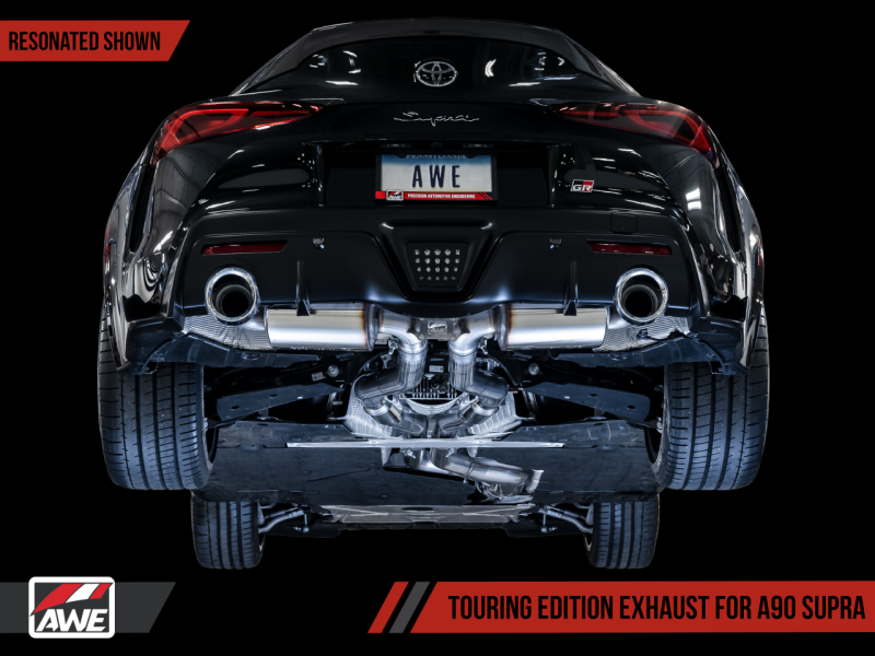 AWE Tuning Resonated Touring Edition Exhaust w/5" Chrome Silver Tips For 2020 Toyota Supra A90 3015-32118