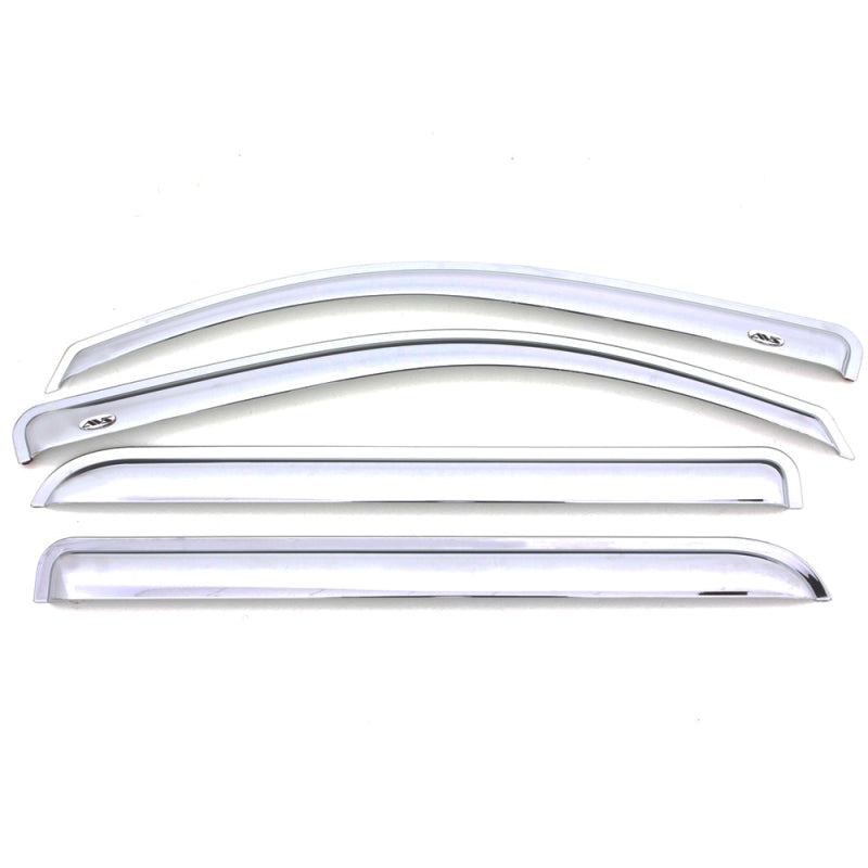 AVS 99-16 Ford F-250 Super Duty Supercrew Ventvisor Front & Rear Window Deflectors 4pc - Chrome