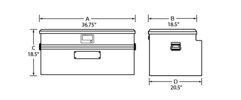 Tradesman Aluminum Flush Mount Truck Tool Box (36in.) - Brite