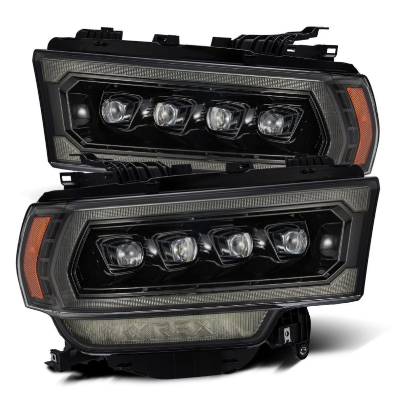 AlphaRex NOVA LED Projector Headlights Plank Style Alpha Black 19-21 Ram 2500 880552