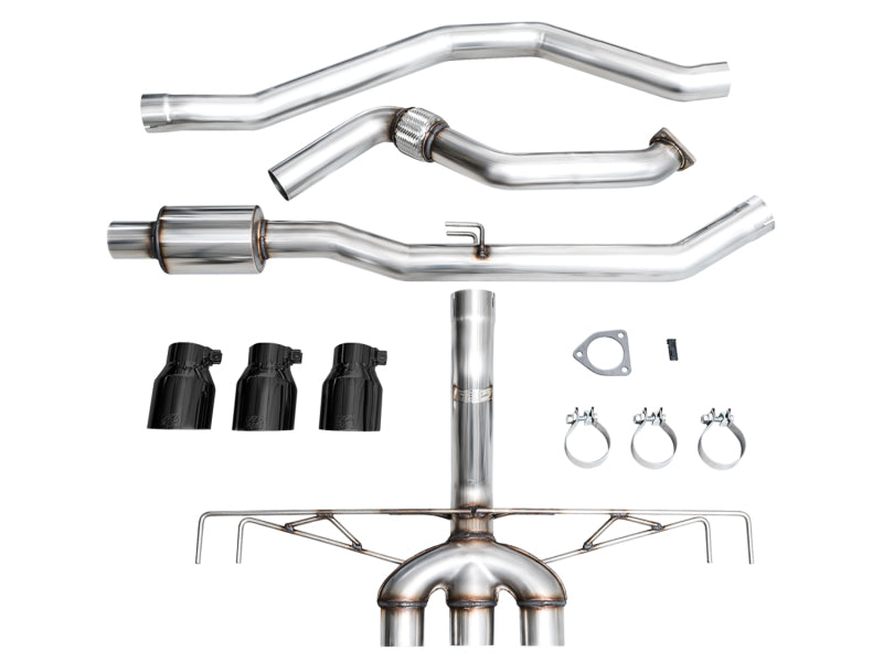 AWE Tuning Track Edition Exhaust w/Triple Diamond Black Tips for 23 Honda Civic Type R 3020-53287