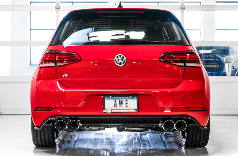 AWE Tuning SwitchPath Exhaust w/Chrome Silver Tips 102mm for Volkswagen Golf R MK7.5 3025-42066