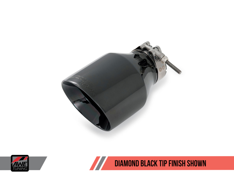 AWE Tuning Track Edition Exhaust - Diamond Black Tips for Mk5 Jetta Mk6 Sportwagen 2.5L 3020-23026