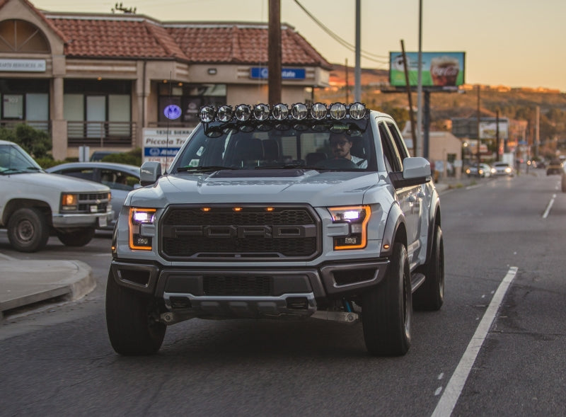 KC HiLiTES 17-18 Ford Raptor 57in. Pro6 Gravity LED 9-Light 180w Combo Beam Overhead Light Bar Sys