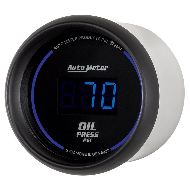 Autometer Cobalt Digital 52.4mm/2-1/16" Black 5-100psi Oil Pressure Gauge - 6927