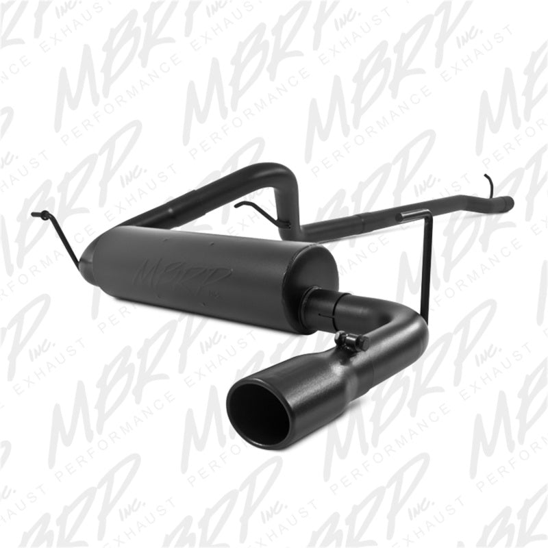 MBRP 2.5"Cat Back Single Rear Exit Black Exhaust For 12-18 Jeep Wrangler/ Rubicon 3.6L S5526BLK