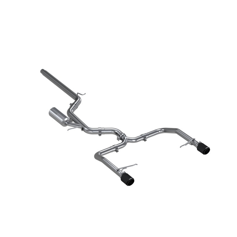 MBRP Dual Split Rear Exit Exhaust, 19-21 VW Jetta GLI T304 3" Cat-Back, Carbon Fiber Tips S46083CF